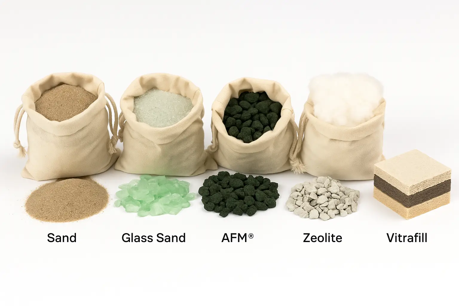 Υλικά φίλτρανσης πισίνας