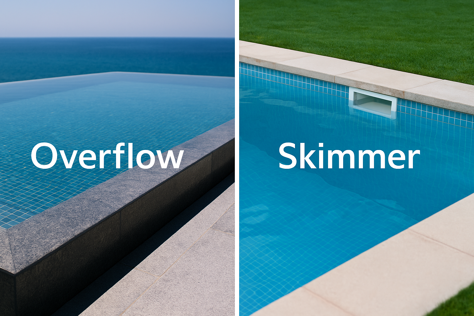 σύστημα υπερχείλισης vs skimmer