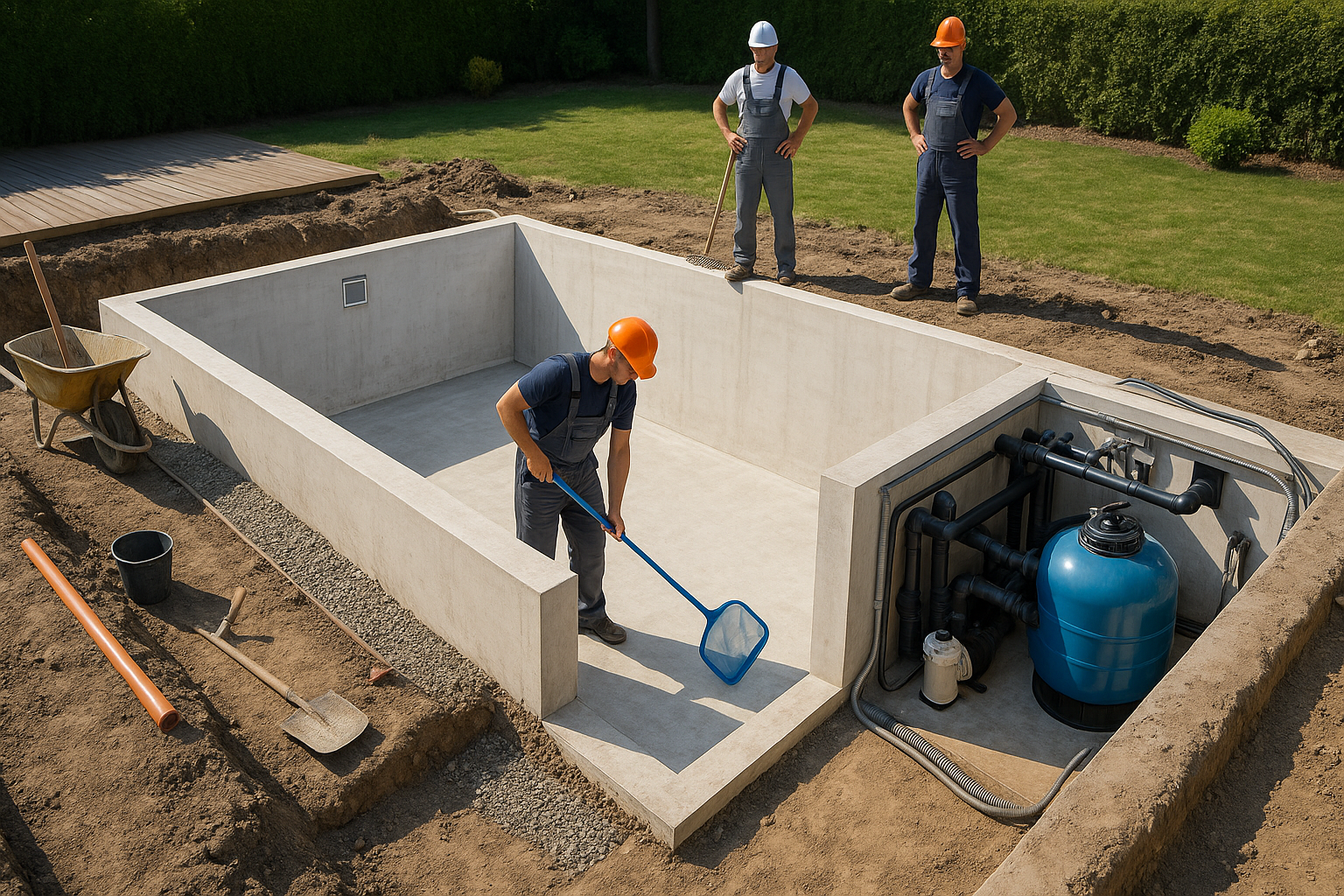 κατασκευή πισίνας